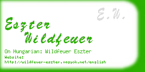 eszter wildfeuer business card